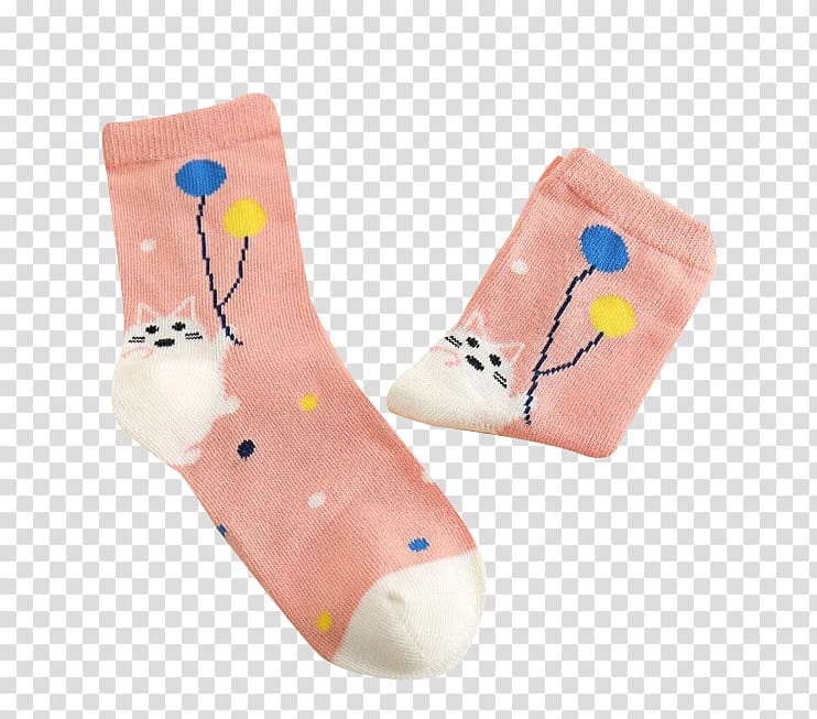 Sock Hosiery , Pink girl socks transparent background PNG clipart