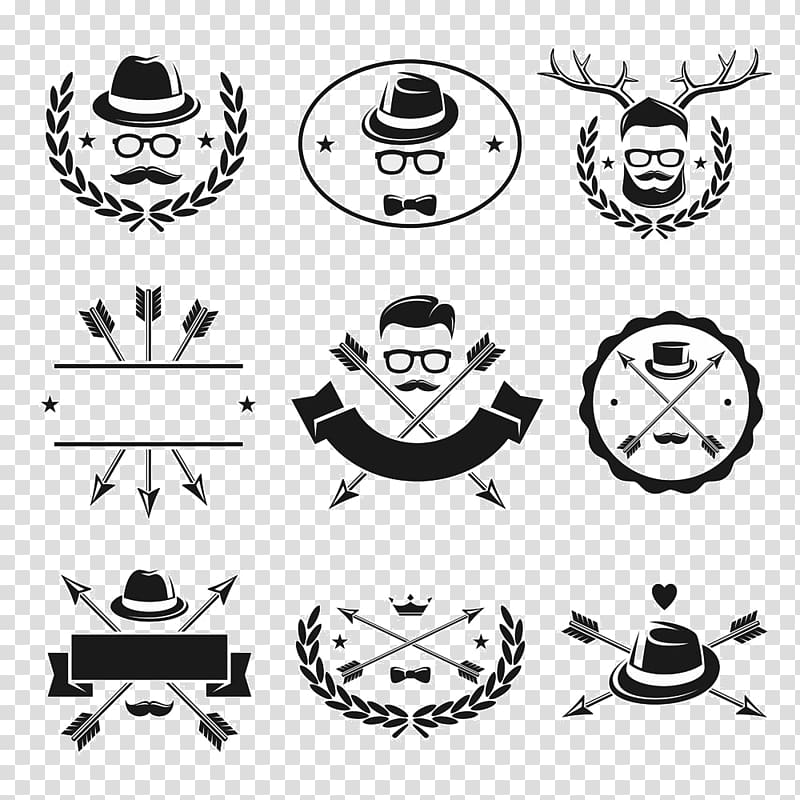 Element Euclidean Set Hipster, Trend label transparent background PNG clipart