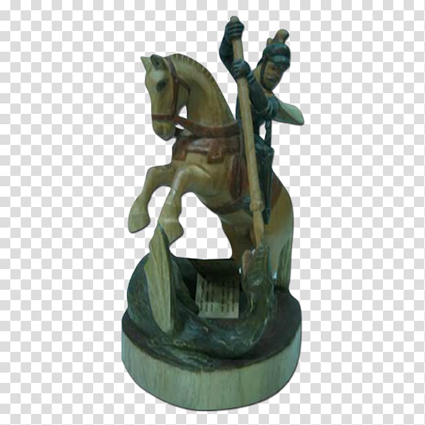 Bronze sculpture Figurine, sao jorg transparent background PNG clipart