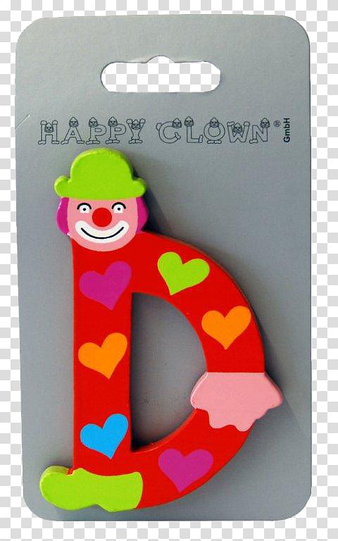 Letter D Typeface Font, happy clown transparent background PNG clipart