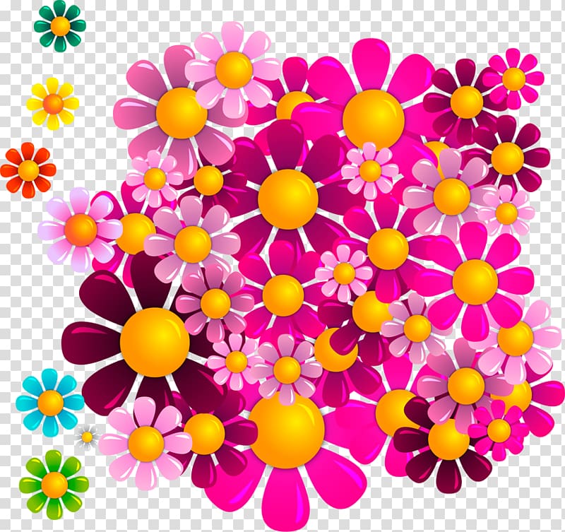 Paper Flower, colorful flowers transparent background PNG clipart