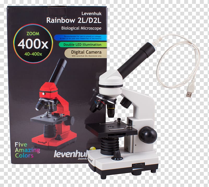 Digital microscope Scientist USB Orange, microscope transparent background PNG clipart