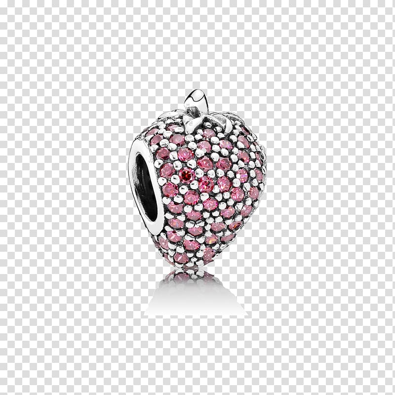 Pandora Charm bracelet Cubic zirconia Strawberry, pandora transparent background PNG clipart