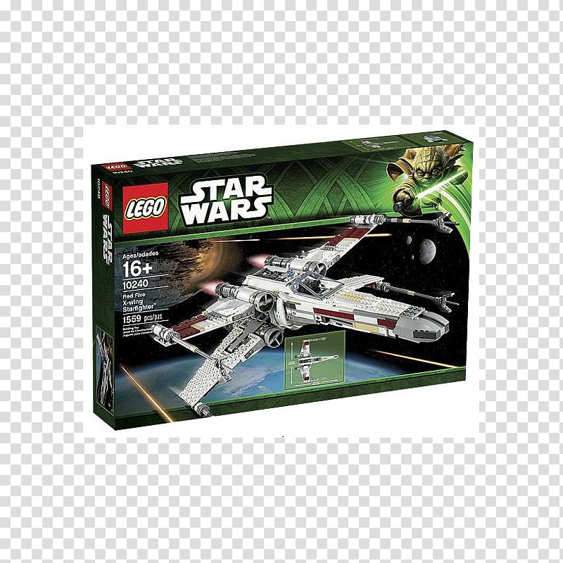 Luke Skywalker R2-D2 LEGO 10240 Star Wars Red Five X-wing Starfighter Lego Star Wars, x wing fighter transparent background PNG clipart