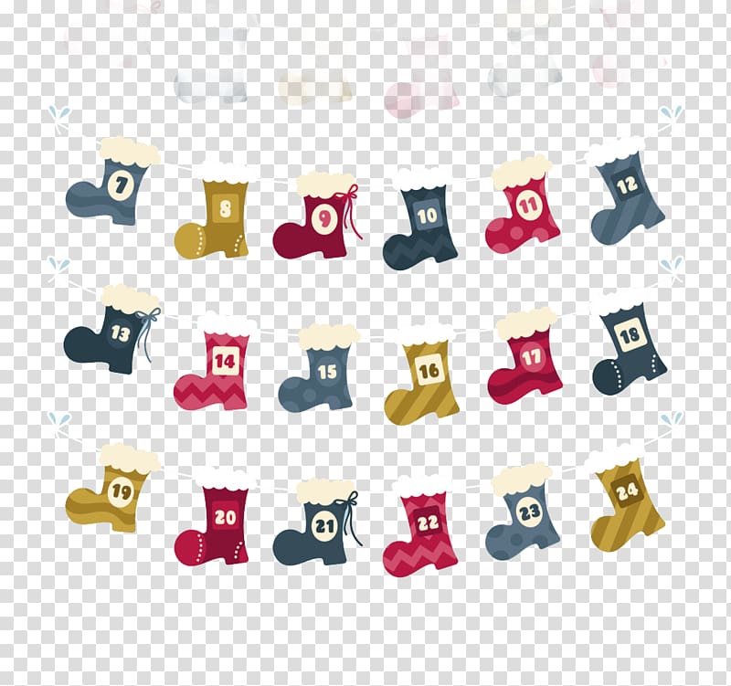 Boot Christmas Advent calendar , boots transparent background PNG clipart