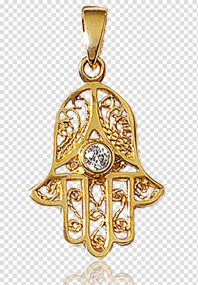 Locket Gold Hamsa Bijou Charms & Pendants, gold transparent background PNG clipart