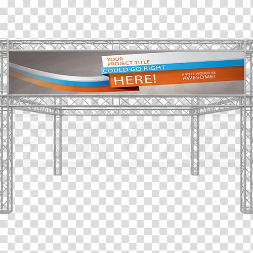 Banner Truss Signage Trade show display, exhibition booth design transparent background PNG clipart