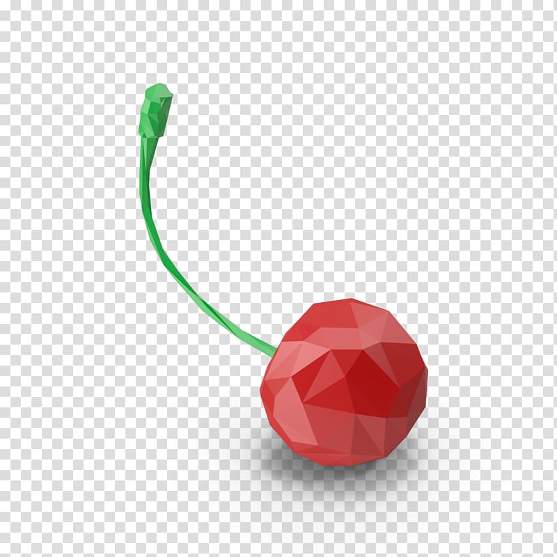 Cherry Fruit Low poly, Cherry spar transparent background PNG clipart