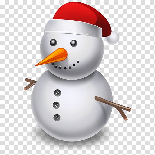 Santa Claus Christmas Snowman Hat Icon, Cartoon Snowman transparent background PNG clipart