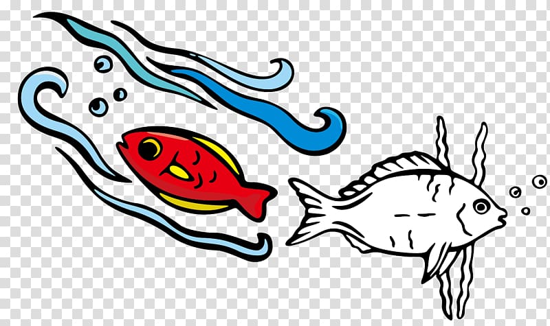 Deep sea fish Cartoon, ornamental fish material transparent background PNG clipart