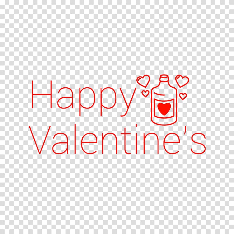 Happy Valentine's text, Happy Valentine's Love Potion transparent background PNG clipart