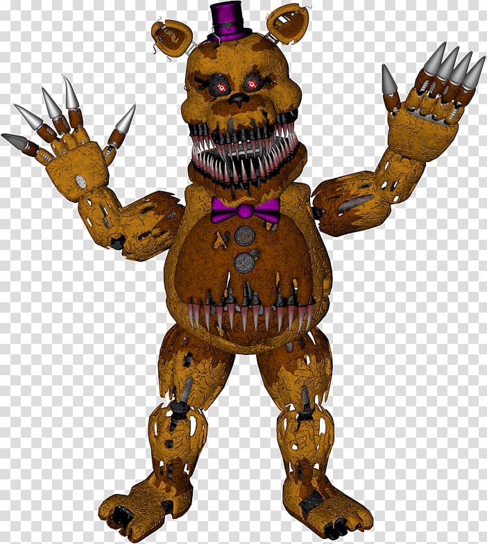 Nightmare Fredbear transparent background PNG cliparts free