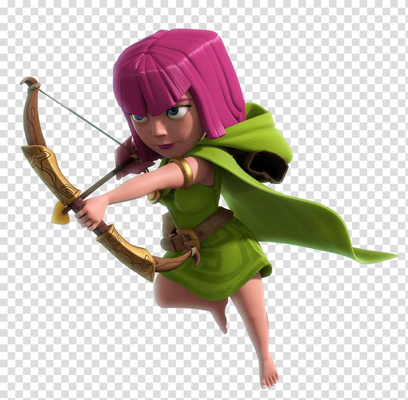 Clash of Clans Archer illustration, Clash Of Clans Female Archer transparent background PNG clipart