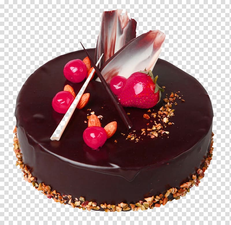 Ice cream Chocolate cake Strawberry cream cake, Strawberry Chocolate Cake material transparent background PNG clipart