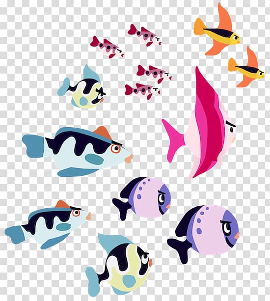 , School of Fish transparent background PNG clipart