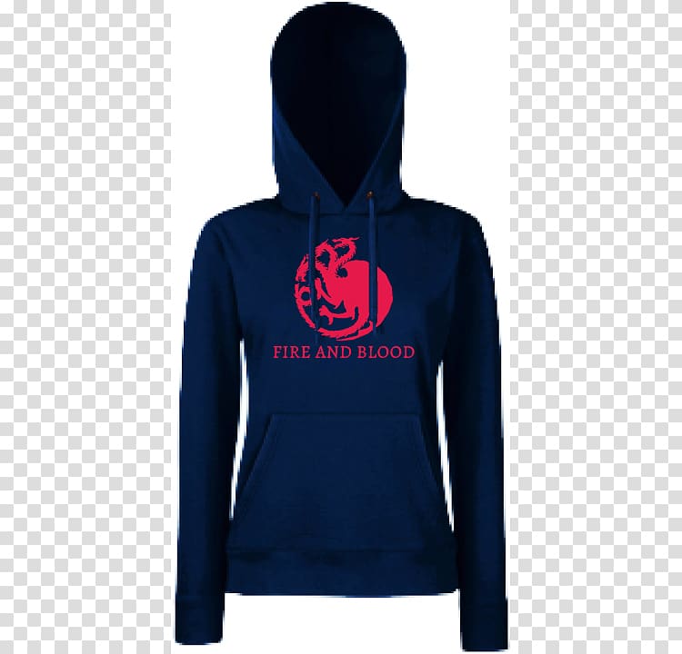 T-shirt Hoodie Bluza Fire and Blood Blue, T-shirt transparent background PNG clipart