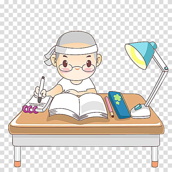 Cartoon Learning Designer , Hardworking child transparent background PNG clipart