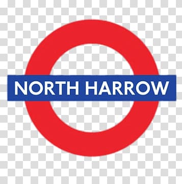 red and blue North Harrow logo, North Harrow transparent background PNG clipart