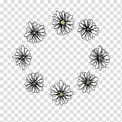 Quotation Black and white Sadness Love, flower ring transparent background PNG clipart