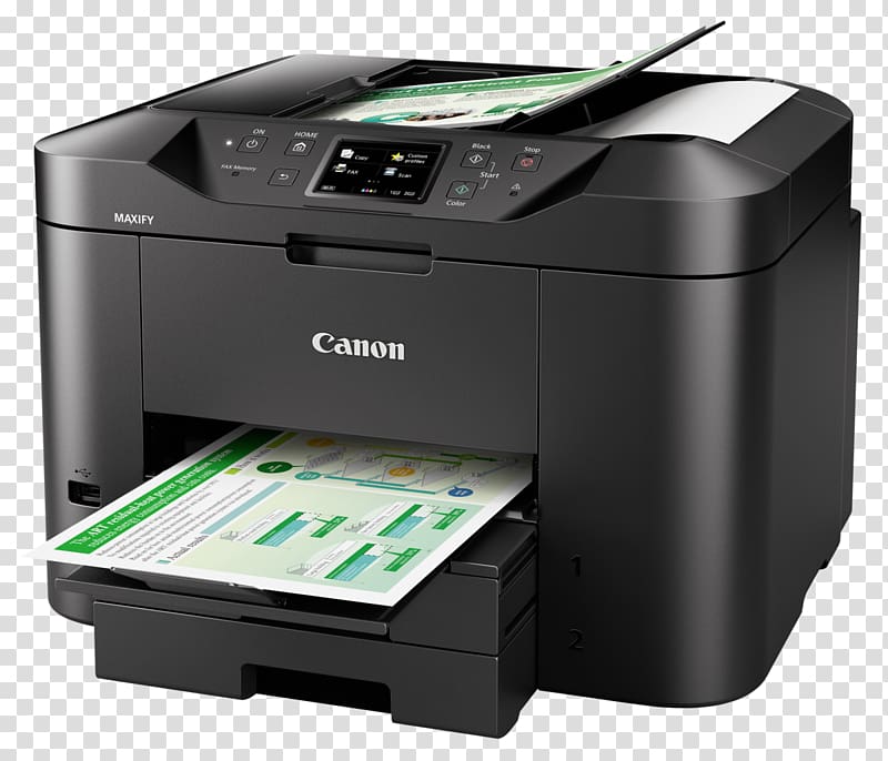 Multi-function printer Canon MAXIFY MB2720 Inkjet printing, printer transparent background PNG clipart