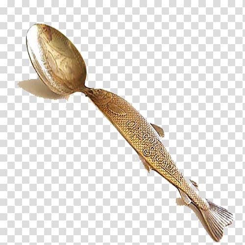 Carassius auratus Fish bone, Golden fish spoon transparent background PNG clipart