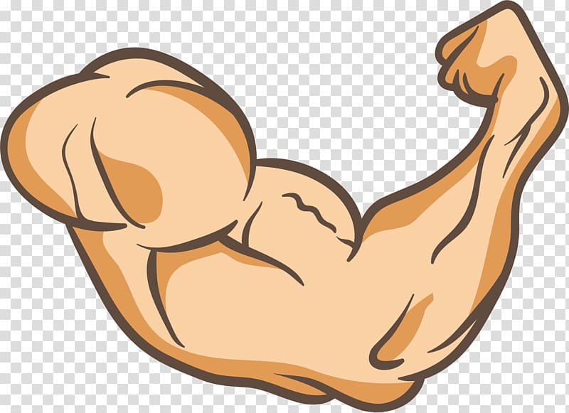 flexing arm muscles sticker, Arms Thumb Muscle , A powerful arm transparent background PNG clipart