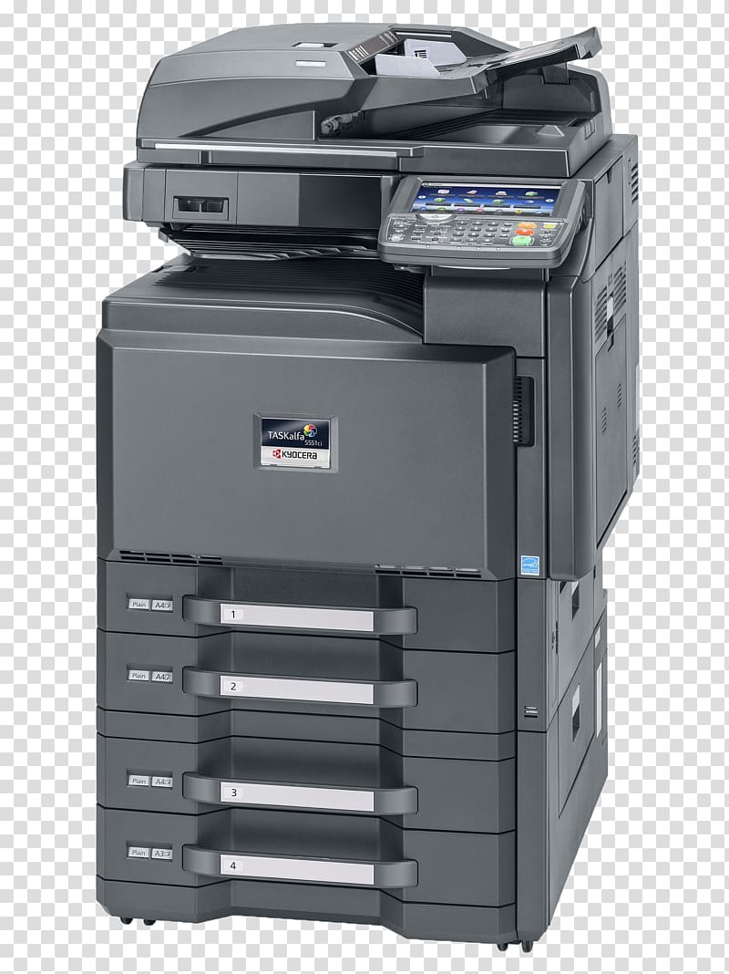 Multi-function printer copier Kyocera Document Solutions, printer transparent background PNG clipart