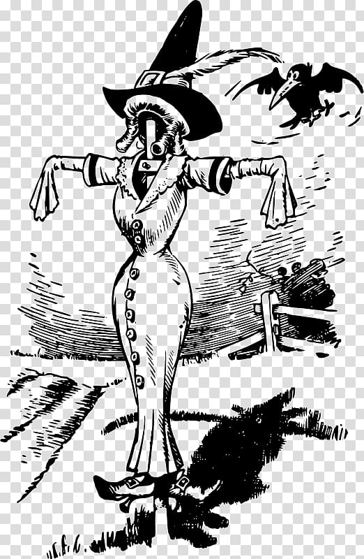 Scarecrow Black and white , lady death transparent background PNG clipart