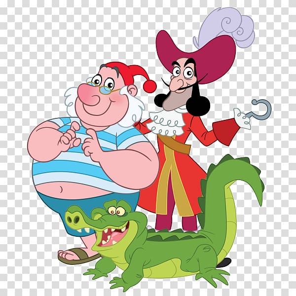 Captain Hook Smee Peeter Paan Neverland Character, others transparent background PNG clipart