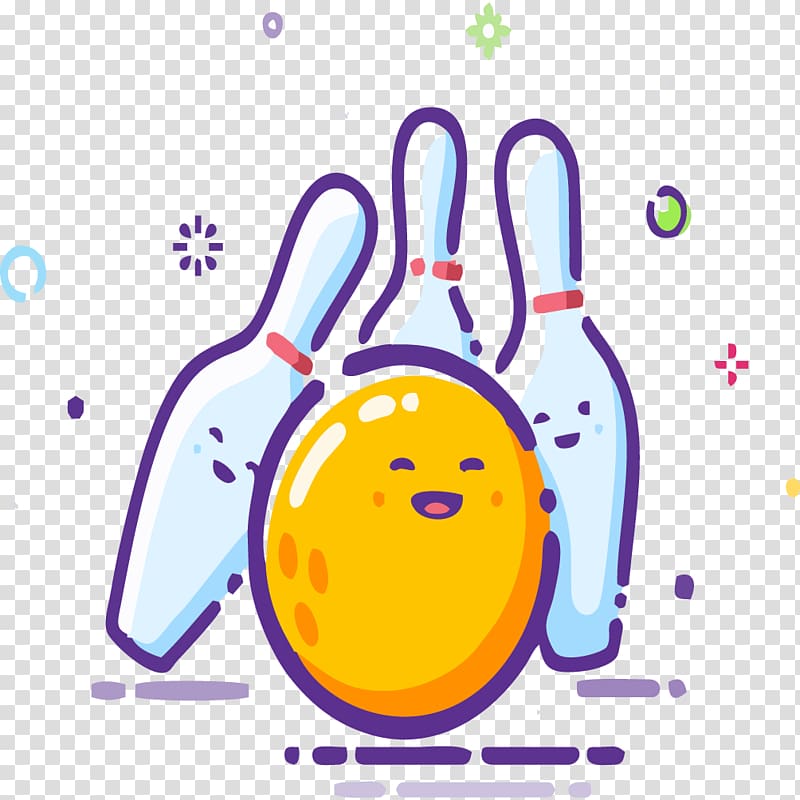 Graphic design Flat design Illustration, Bowling yellow transparent background PNG clipart