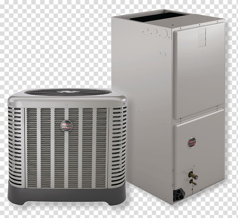 Furnace Rheem Seasonal energy efficiency ratio Air conditioning Heat pump, air conditioner transparent background PNG clipart