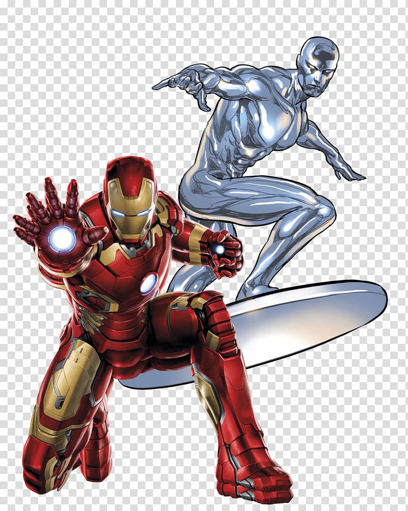 Iron Man Silver Surfer Thor YouTube Black Widow, ironman transparent background PNG clipart