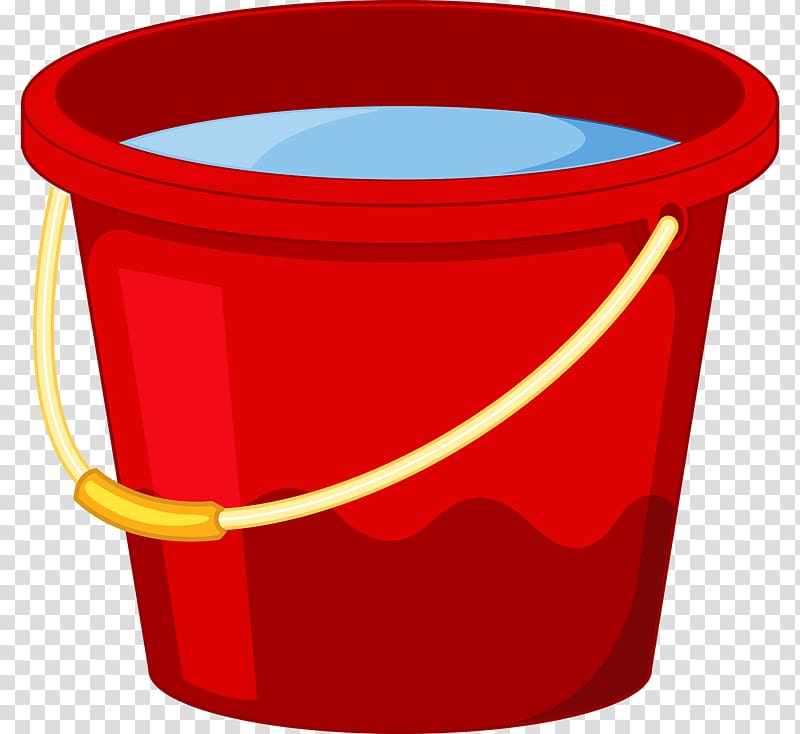 Bucket Red , Red bucket transparent background PNG clipart