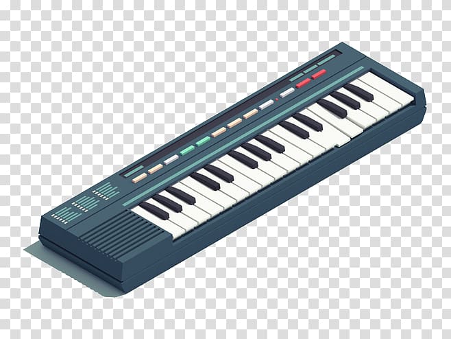 black and white electric keyboard, Animation Electronics , Cartoon Piano transparent background PNG clipart