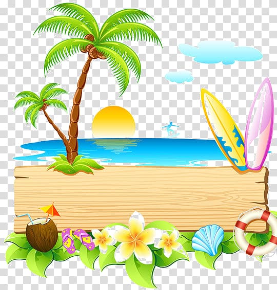 Summer Blog , summer vacation beach free matting transparent background PNG clipart