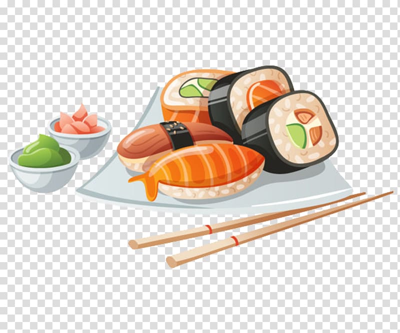 Fast food Sushi Soul food Makizushi , sushi transparent background PNG clipart