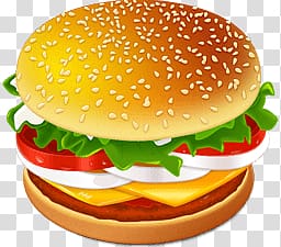 hamburger illustration, Food Burger transparent background PNG clipart