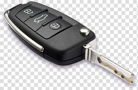 Four black car fobs, Transponder car key Transponder car key, Electronic  car keys material, transparent background PNG clipart