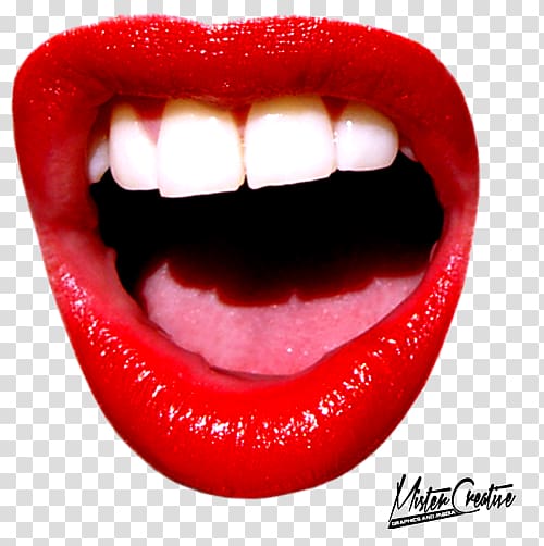 Lipstick Mouth Red Tooth, Red-billed mouth transparent background PNG clipart