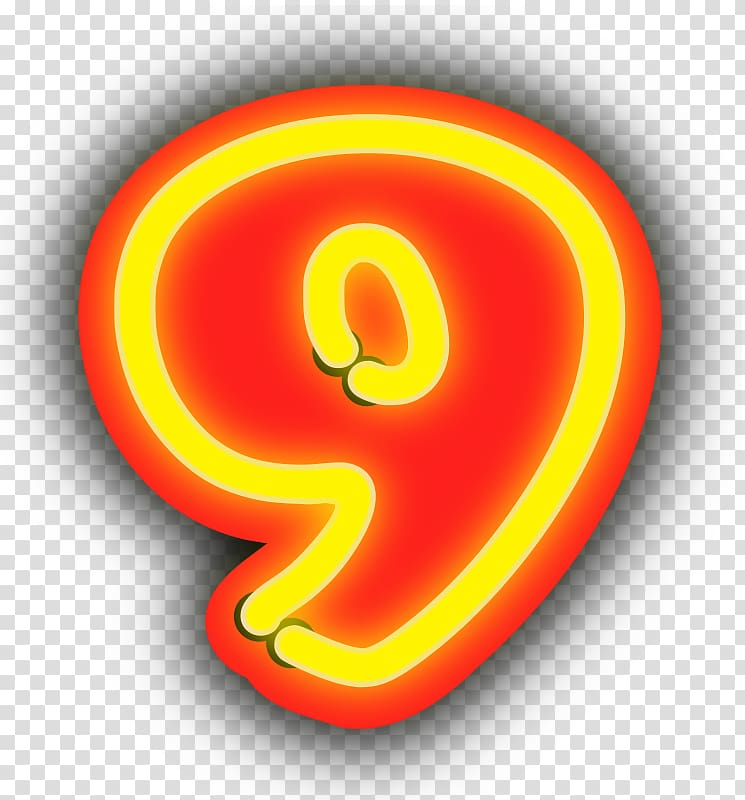 Number 0 , NEON transparent background PNG clipart