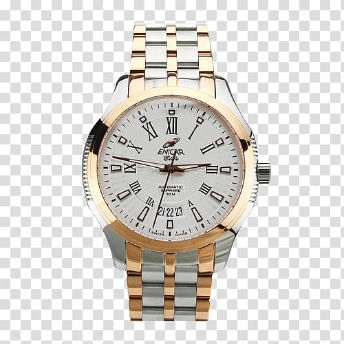 Automatic watch Clock Chronometer watch, Enicar seconds long series of watches transparent background PNG clipart