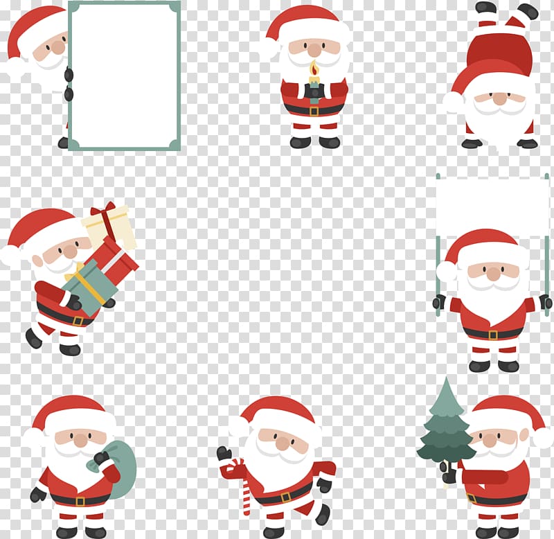 Santa Claus Sticker New Year Ayaz Ata Christmas ornament, Cartoon Santa transparent background PNG clipart