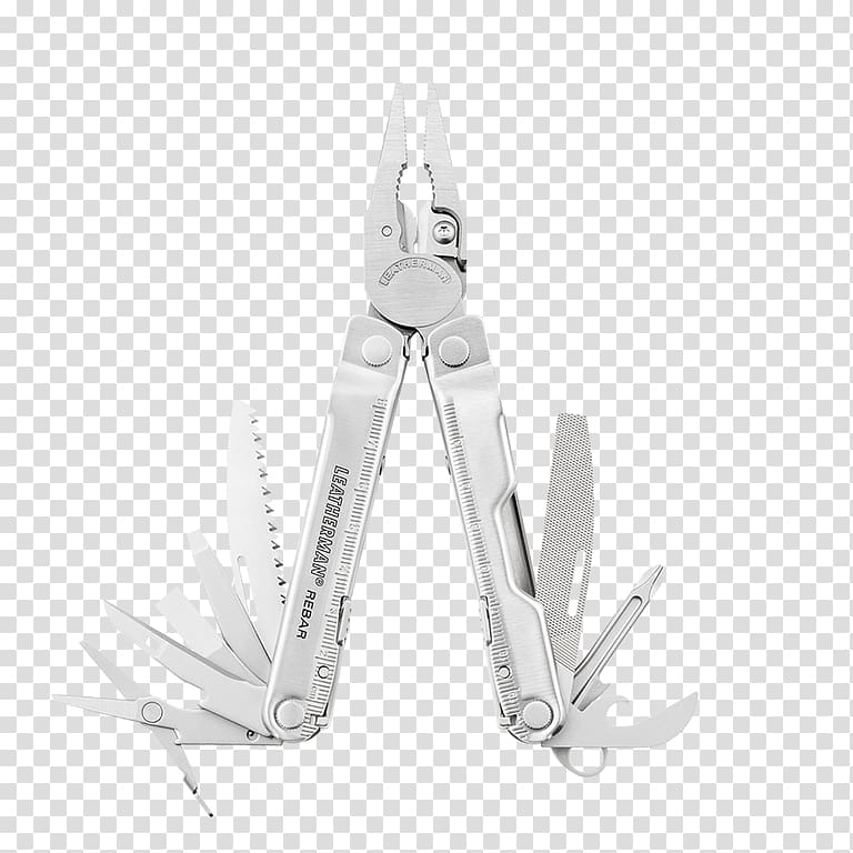 Multi-function Tools & Knives Leatherman, Knifeless Rebar, Leather Leatherman Rebar Knifeless Multitool, EDC tool with sheath, no bl..., multi tool shovel transparent background PNG clipart