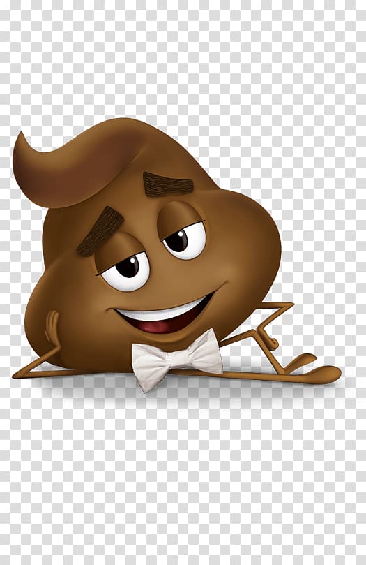 brown character illustration, Poo Emoji Movie Character transparent background PNG clipart