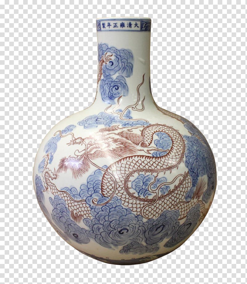 Vase Blue and white pottery Chinese ceramics, chinese porcelain transparent background PNG clipart
