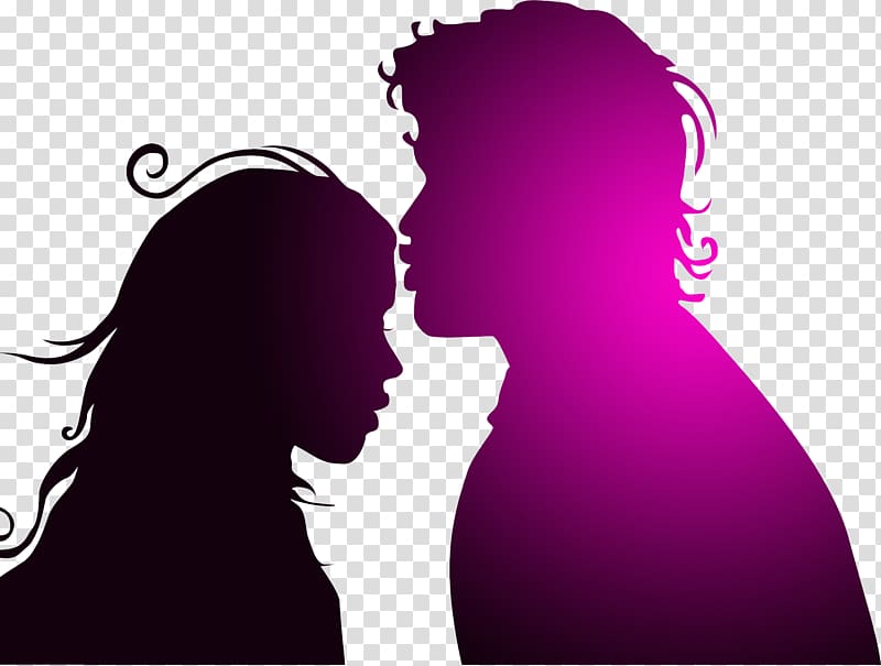 Silhouette Kiss Significant other Love Man, Kissing Couple transparent background PNG clipart
