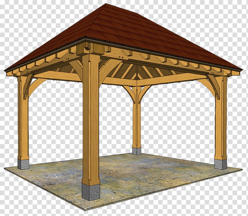 Gazebo Hip roof Gable roof Timber framing, wood transparent background PNG clipart