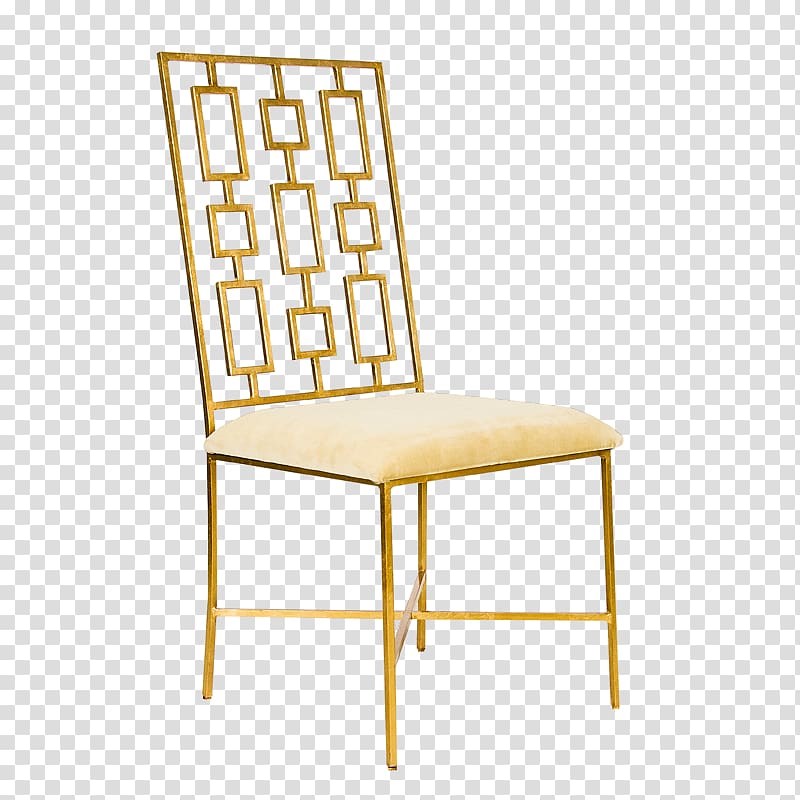 Chair Dining room Upholstery Furniture Gold leaf, chair transparent background PNG clipart