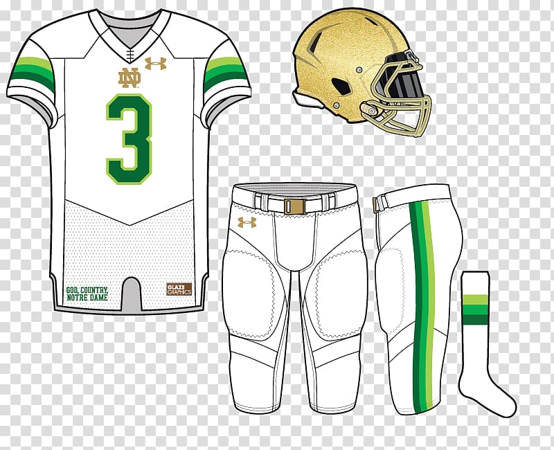 Jersey Notre Dame Fighting Irish football University of Notre Dame Uniform American football, american football transparent background PNG clipart