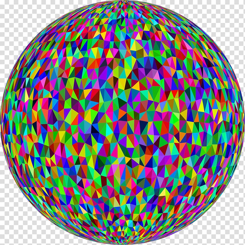 Circle Triangle Ball, abstract sphere transparent background PNG clipart